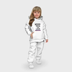 Детский костюм оверсайз Keep calm Magnitogorsk Магнитогорск, цвет: белый — фото 2