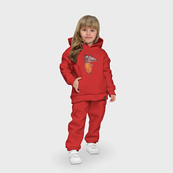 Детский костюм оверсайз Забавный волк детский рисунок, цвет: красный — фото 2