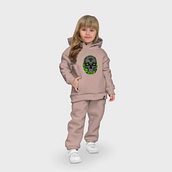 Детский костюм оверсайз SKULL TOXIC, цвет: пыльно-розовый — фото 2