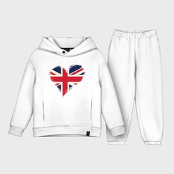 Детский костюм оверсайз Сердце - Британия, цвет: белый