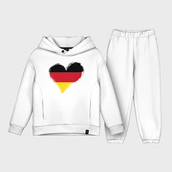 Детский костюм оверсайз Сердце - Германия, цвет: белый