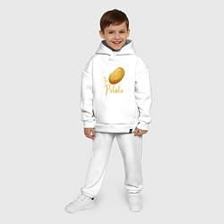 Детский костюм оверсайз Это картошка, цвет: белый — фото 2