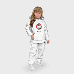 Детский костюм оверсайз Jiu jitsu red splashes logo, цвет: белый — фото 2