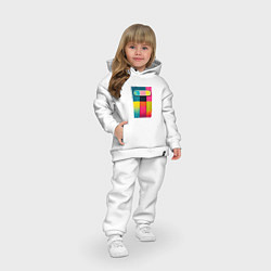Детский костюм оверсайз Абстрактный поп-арт, цвет: белый — фото 2
