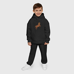 Детский костюм оверсайз Стимпанк-лошадь, цвет: черный — фото 2