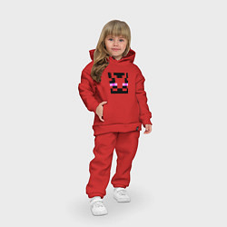 Детский костюм оверсайз Майкрафт - Эндермен - Мордочка, цвет: красный — фото 2