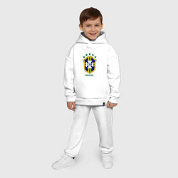 Детский костюм оверсайз Brasil CBF, цвет: белый — фото 2
