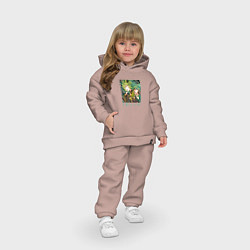 Детский костюм оверсайз Коллеи Стажёр Лесного дозора, цвет: пыльно-розовый — фото 2