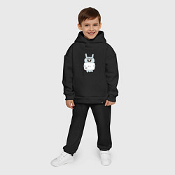 Детский костюм оверсайз Кролик с модным телефоном, цвет: черный — фото 2