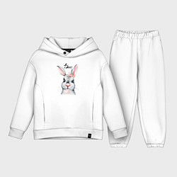 Детский костюм оверсайз Кролик - символ 2023 года, цвет: белый