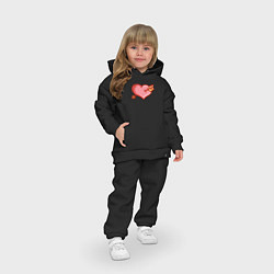 Детский костюм оверсайз Сердце и стрела, цвет: черный — фото 2