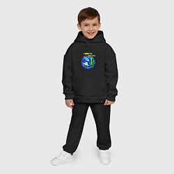 Детский костюм оверсайз Космос вселенная НЛО я хочу верить, цвет: черный — фото 2