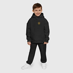 Детский костюм оверсайз Сборная Германии логотип, цвет: черный — фото 2