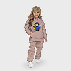 Детский костюм оверсайз Spoke - vault boy, цвет: пыльно-розовый — фото 2