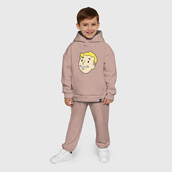 Детский костюм оверсайз Vault boy head, цвет: пыльно-розовый — фото 2