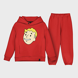 Детский костюм оверсайз Vault boy head, цвет: красный