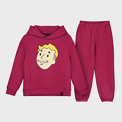 Детский костюм оверсайз Vault boy head, цвет: маджента