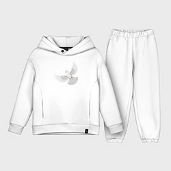 Детский костюм оверсайз Белый голубь, цвет: белый