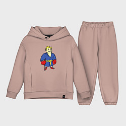 Детский костюм оверсайз Vault boy - boxer, цвет: пыльно-розовый