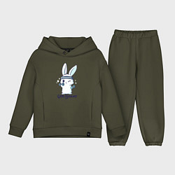 Детский костюм оверсайз Gym bunny, цвет: хаки
