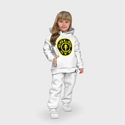 Детский костюм оверсайз Golds GYM, цвет: белый — фото 2