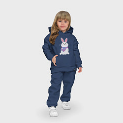 Детский костюм оверсайз Серый кролик, цвет: тёмно-синий — фото 2