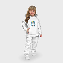 Детский костюм оверсайз Королевский пингвин, цвет: белый — фото 2