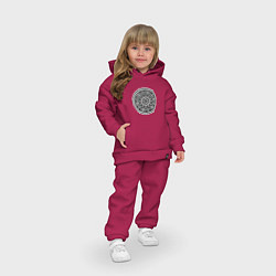 Детский костюм оверсайз Готический витраж, цвет: маджента — фото 2