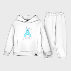 Детский костюм оверсайз Косой кролик, цвет: белый