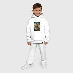 Детский костюм оверсайз Фантастический пейзаж, цвет: белый — фото 2