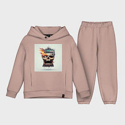 Детский костюм оверсайз Яркие впечатления, цвет: пыльно-розовый