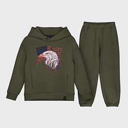 Детский костюм оверсайз American eagle, цвет: хаки