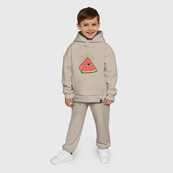 Детский костюм оверсайз Арбузная пирамидка, цвет: миндальный — фото 2