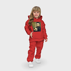 Детский костюм оверсайз Личная панда Ван Гога, цвет: красный — фото 2