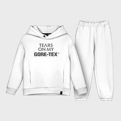 Детский костюм оверсайз Tears on my GORETEX, цвет: белый