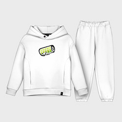 Детский костюм оверсайз Сын - полный заряд батарейки - Семейный лук, цвет: белый