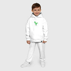 Детский костюм оверсайз Динозавр Tea-Rex, цвет: белый — фото 2