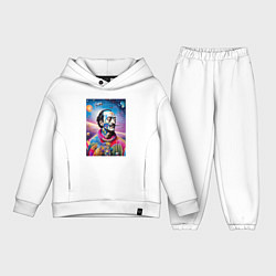 Детский костюм оверсайз Salvador Dali in space, цвет: белый