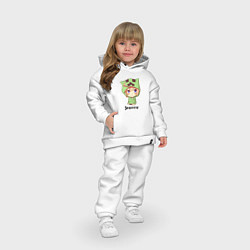 Детский костюм оверсайз Зоюшка - Майнкрафт, цвет: белый — фото 2