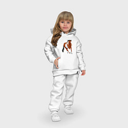 Детский костюм оверсайз Американский пейнтхорс, цвет: белый — фото 2