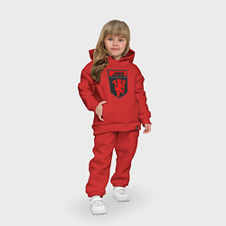 Детский костюм оверсайз Manchester logo, цвет: красный — фото 2