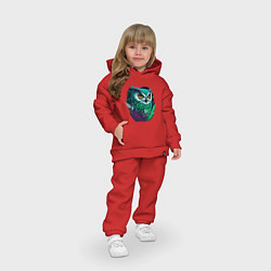 Детский костюм оверсайз Изумрудная сова, цвет: красный — фото 2