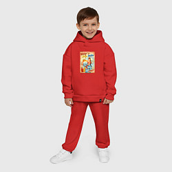 Детский костюм оверсайз Пацан рекламирует лимонад - ретро, цвет: красный — фото 2
