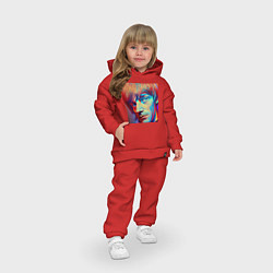 Детский костюм оверсайз Brian Jones Cartoon Glitch Art, цвет: красный — фото 2