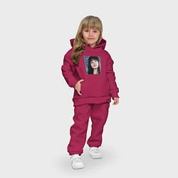 Детский костюм оверсайз Blackpink Lisa sky, цвет: маджента — фото 2