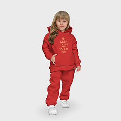 Детский костюм оверсайз Keep calm and volley on, цвет: красный — фото 2