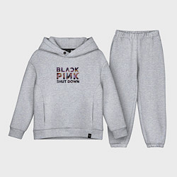 Детский костюм оверсайз Blackpink logo Jisoo Lisa Rose Jennie, цвет: меланж