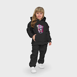 Детский костюм оверсайз Luffy gear 5, цвет: черный — фото 2