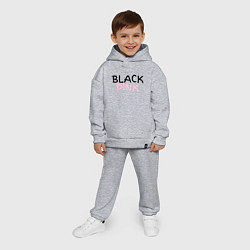Детский костюм оверсайз Граффити BlackPink, цвет: меланж — фото 2