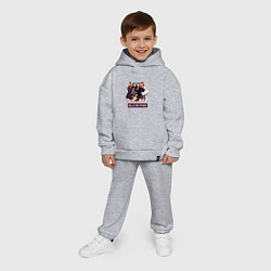 Детский костюм оверсайз Rose Blackpink kpop, цвет: меланж — фото 2